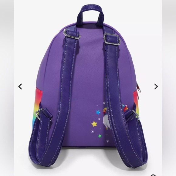 🦄 NWT Loungefly Lisa Frank Rainbow Unicorn Mini Backpack - Picture 5 of 7